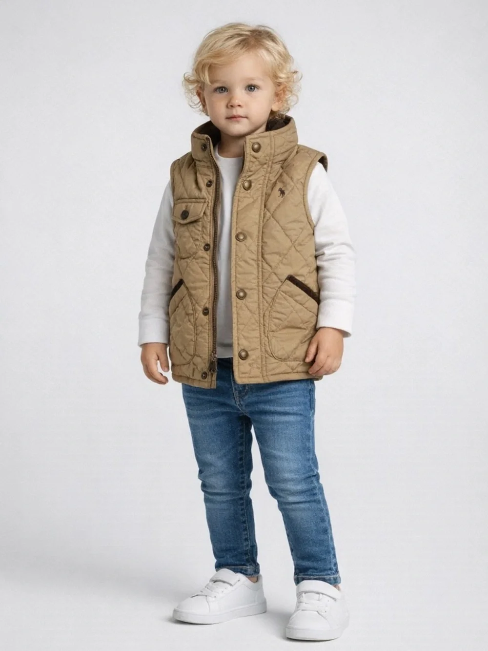 Polo Ralph Lauren Boys Quilted Vest Brown Size S (8) Water-Repellent - Picture 1 of 2